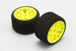 R12-27T Yokomo - Front Wheel/Tire Assembled (2pcs) For YOKOMO R12