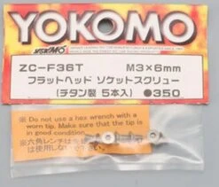 ZC-F36T Yokomo - F.H. Flat Head Socket Titanium Screws (M3x6mm)-5pcs