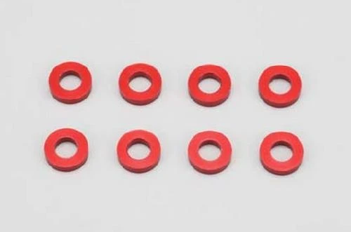ZCR-A3615 Yokomo - 3x6x1.5mm Aluminum Shim/Collar/8pcs/Red 1 ZCR-A3615 Yokomo - 3x6x1.5mm Aluminum Shim/Collar/8pcs/Red