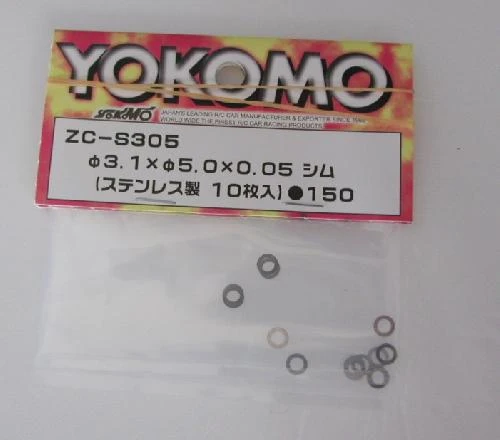 ZC-S305 Yokomo - Shim 3.1 X 5 X 0.05mm 1 ZC-S305 Yokomo - Shim 3.1 X 5 X 0.05mm